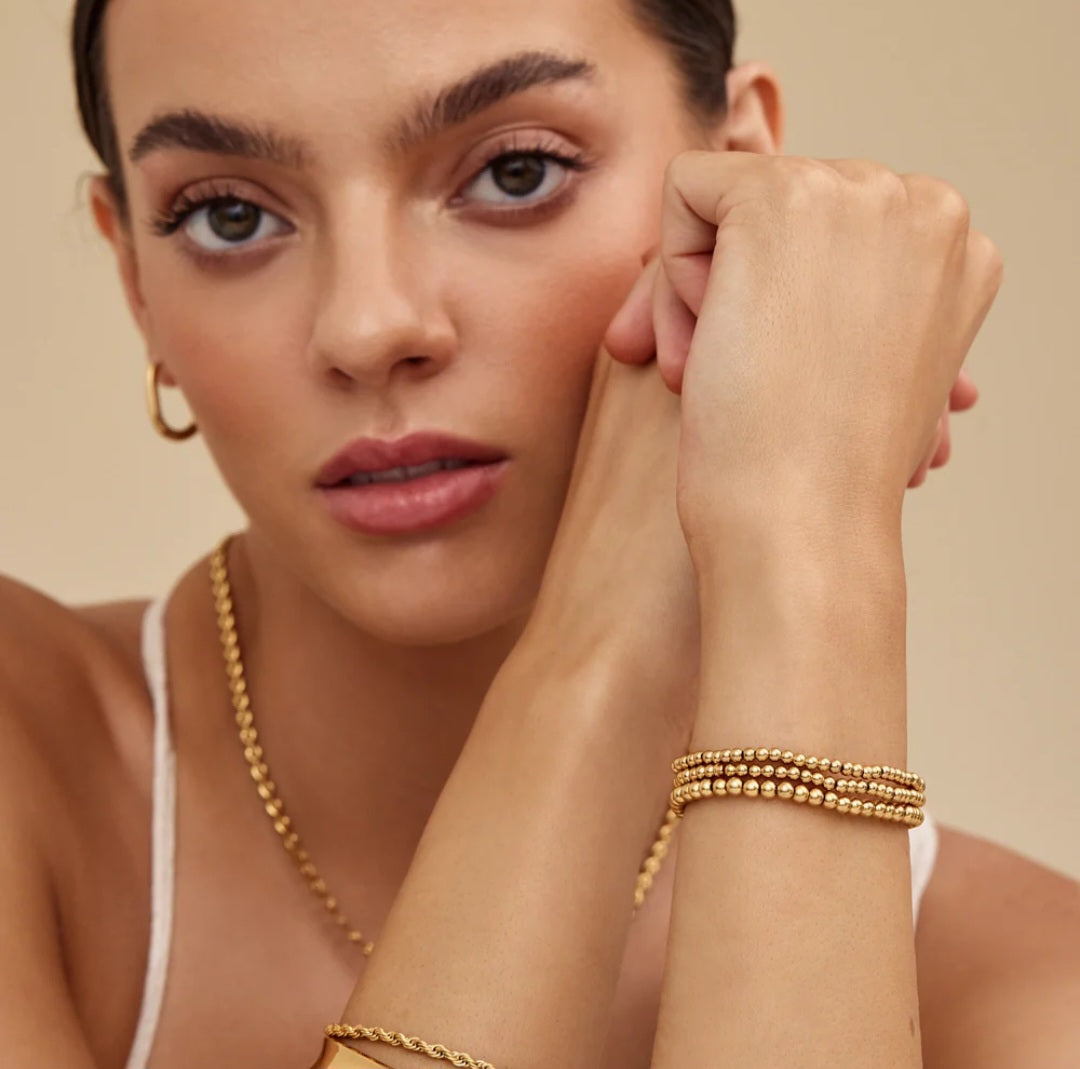 Pulsera Esferas Doradas