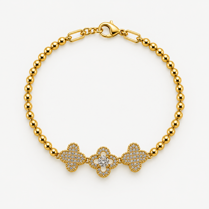 Pulsera Trébol Celeste
