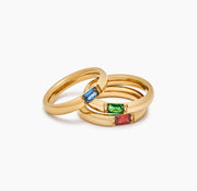 Anillo Birthstone Delicado