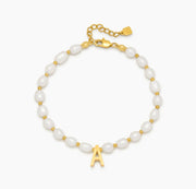 Pulsera Initial Perla