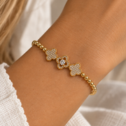 Pulsera Trébol Celeste