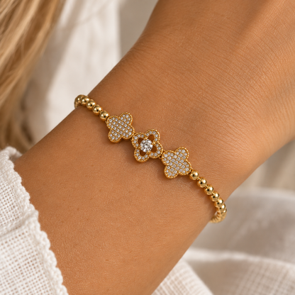 Pulsera Trébol Celeste