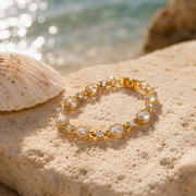 Pulsera Celeste Cristal