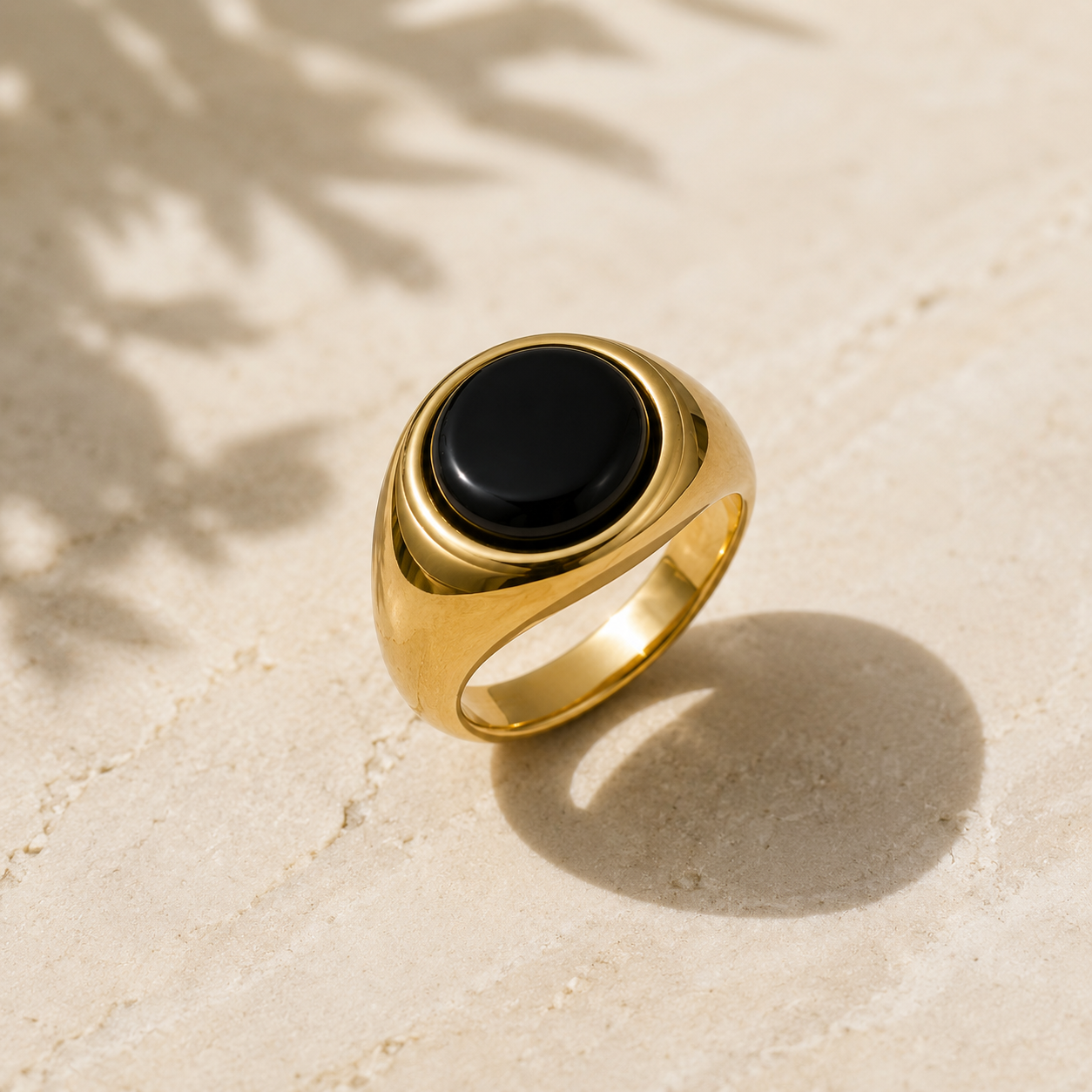 Anillo Onix Dorado