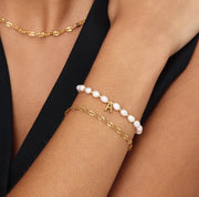 Pulsera Initial Perla