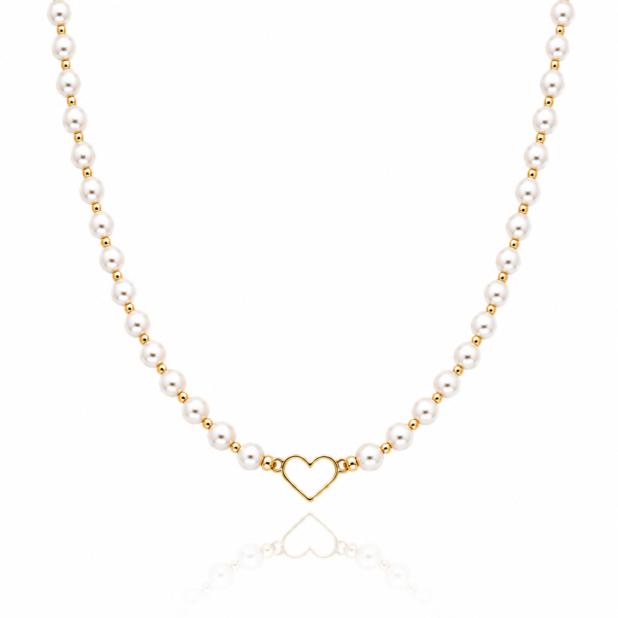 Collar Corazón Perla