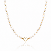Collar Corazón Perla