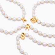 Pulsera Initial Perla