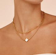 Collar Trébol Nácar