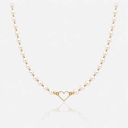 Collar Corazón Perla