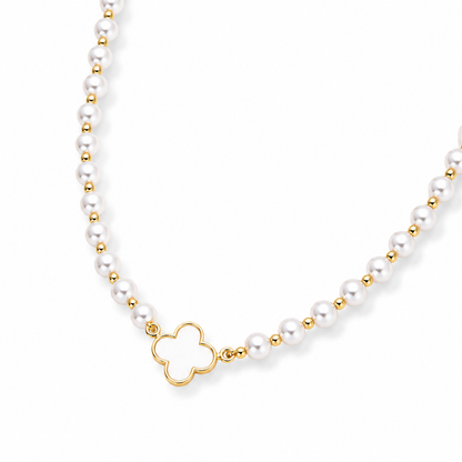 Collar Trébol Perla